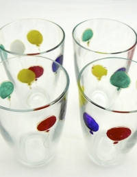 08-Balloons 2014 Hand Painted Tumblers-Set of 4 - Copy