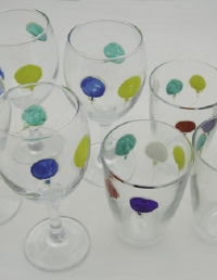 12-08-Balloons 2014 Hand Painted Tumblers-Set of 8 - Copy