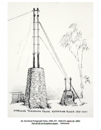 Overland Telegraph Pylon. 1896, N.T. 180x135